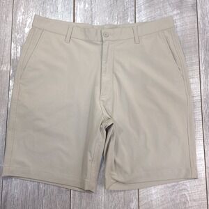 FootJoy Golf Shorts Mens 36 Tan Performance Flat Front Polyester
